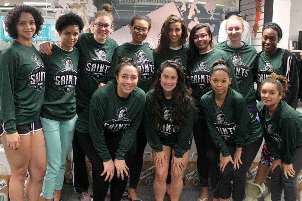 Lady Saints Volleyball team 2016. Seward County has drawn the 11-seed and will play 6-seed Polk State on Thursday, Nov. 17 in Casper, Wyo.