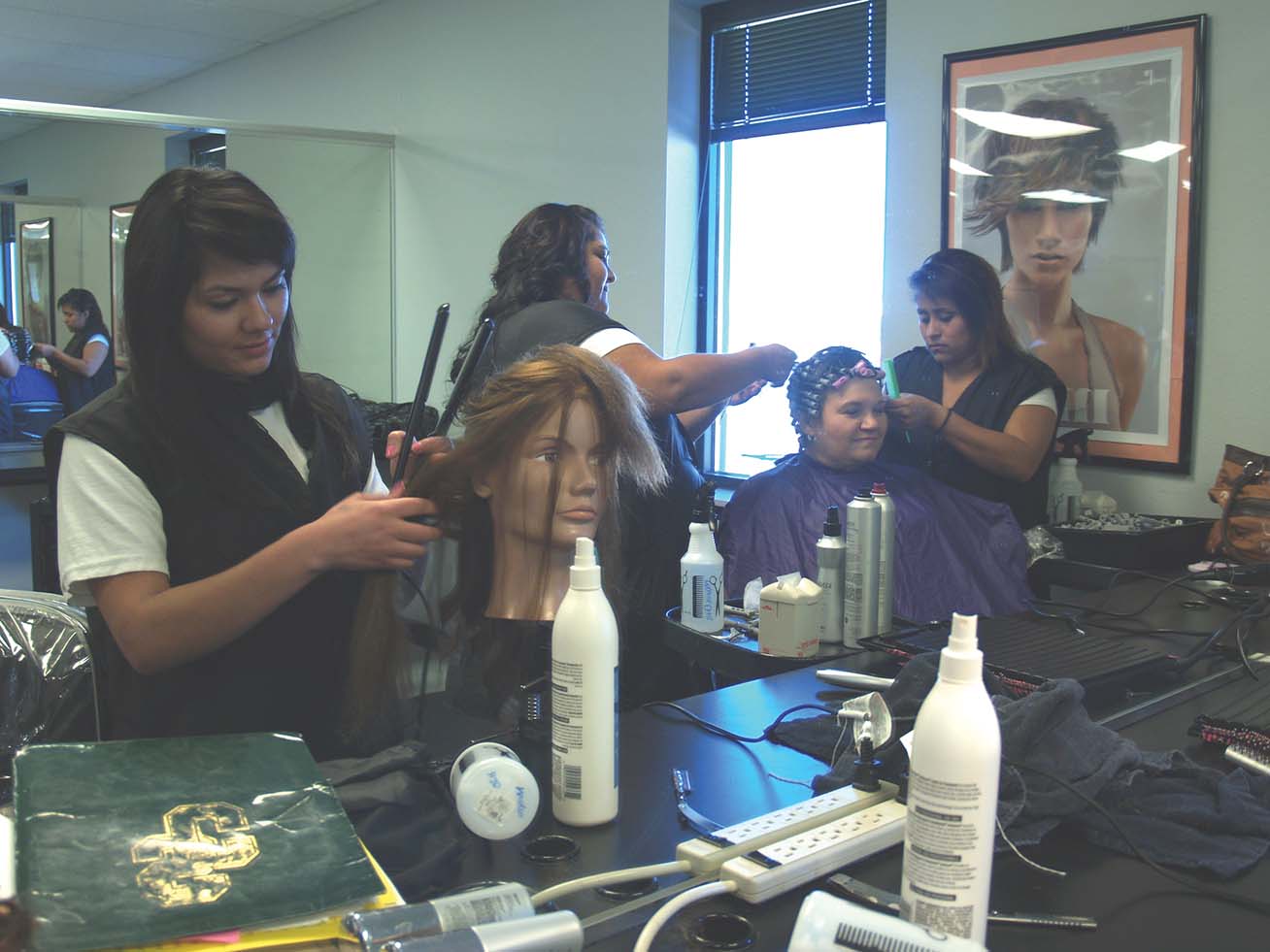 Cosmetology students prepare for fashion show