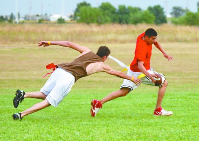 Students hit gridiron