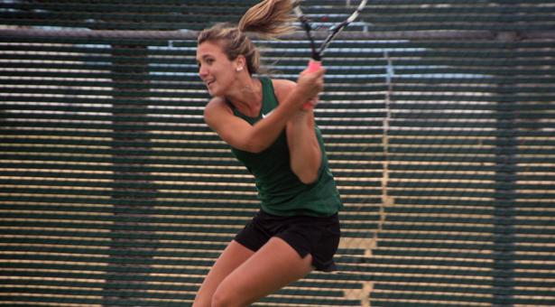 Courtesy photo/Roy Allen
Paula Coyos has consistently defended her No. 10 ranking in singles and in double with partner Paula Lopez. Coyos placed second in singles over Southwestern Moundbuilder Sydney Shields.