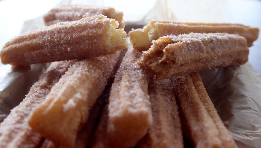 Dulce Mana makes delicious churros of different fillings from cajeta (Mexican caramel), cream filling, and regular (no filling).  These fried delights are covered in sugar with cinnamon to make them even more sweet.