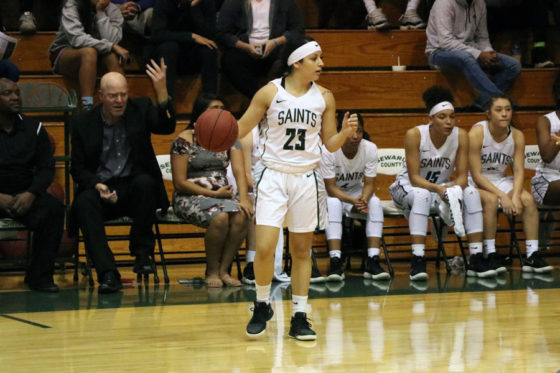 Lady Saints end regular season with a 22-point win