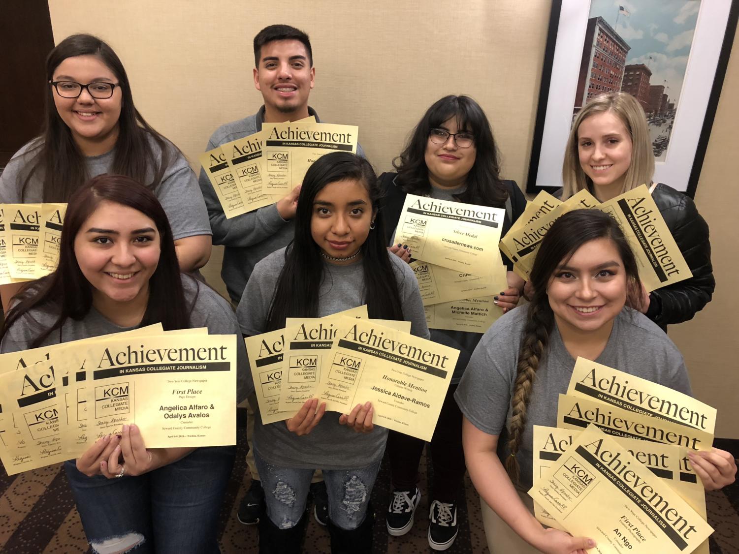 Crusader earned 24 awards, including silver overall for the website. Staff members also won 22 individual awards at the annual Kansas Collegiate Media contest, April 8-9 in Wichita.