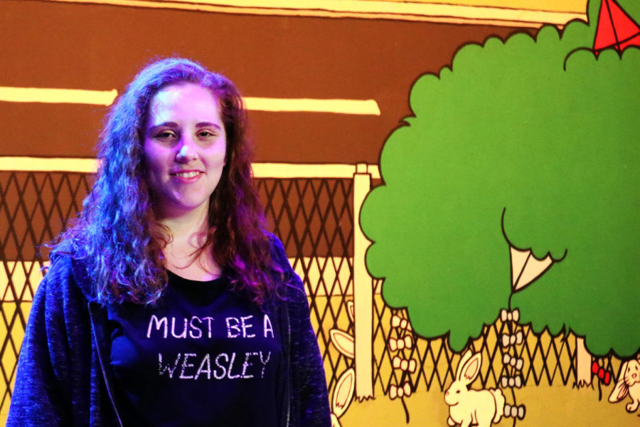 Rosa Strydom is the scenery designer for the SCCC Spring musical, “You’re a Good Man, Charlie Brown.” Strydom has been working on the scene as a part of work-study, but has spent countless hours of her own perfecting everything.