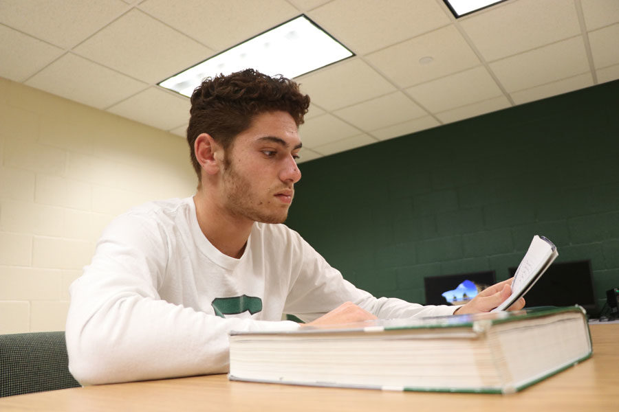 When Rousset is not practicing his tennis skills, he is studying for classes. Rousset has As and Bs in all of his classes at SCCC.