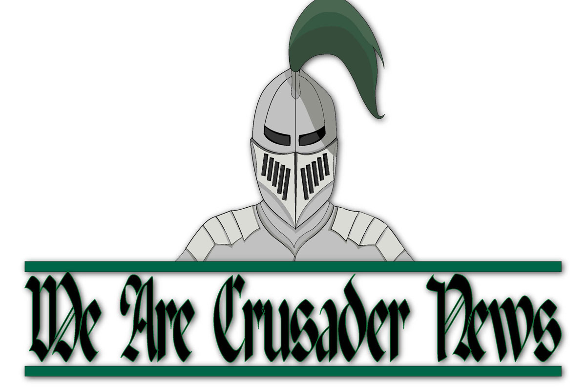 Crusader News unveils a new masthead and social media icons. SCCC graphic design student Taycee Ruiz created the design. She made a t-shirt design such as this one, as well as the new header that you'll find at the top of the website. Check out the new social media icons on our facebook, instagram and twitter pages.