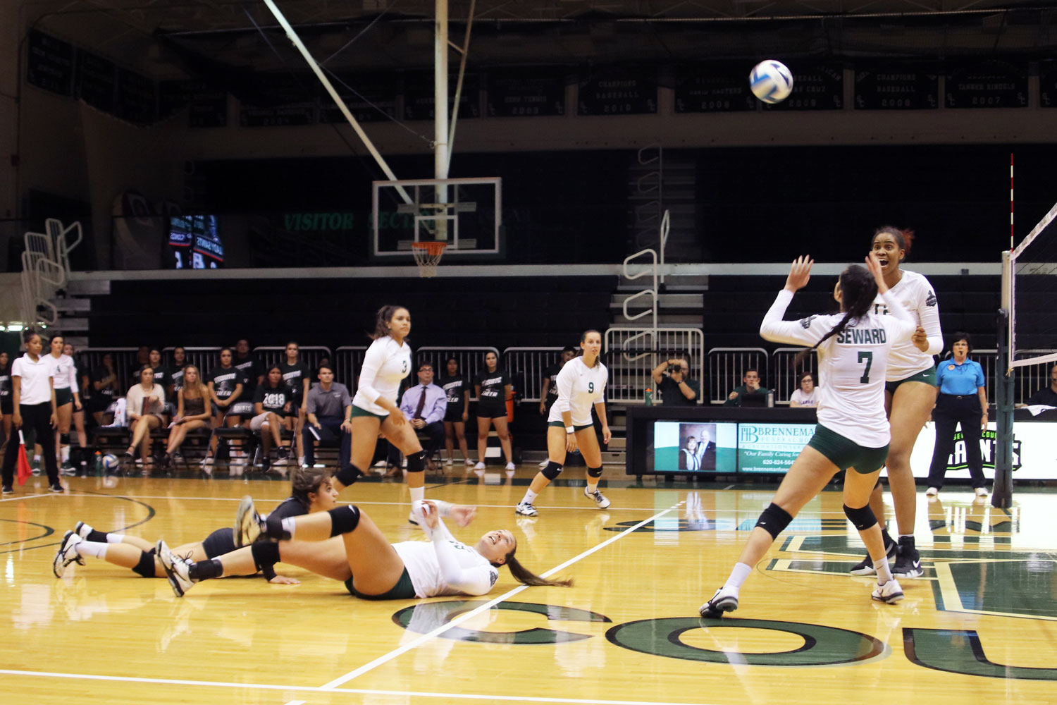 The Lady Saints defeated the Dodge City Conquistadors on Wednesday, September 12, with a score of 3-0.