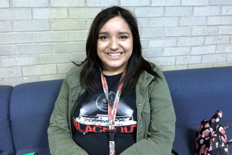 Gissella Garcia, a freshman education major from Liberal. Garcia believes that they key to happiness is just doing something you enjoy!