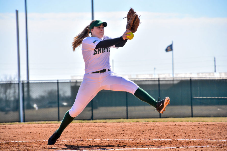 The+Seward+County+Community+College+softball+team+played+two+matches+against+Pratt+Community+College+on+March+1%2C+winning+both.+The+Lady+Saints+are+currently+2-9+overall+but+2-0+in+conference+play.+