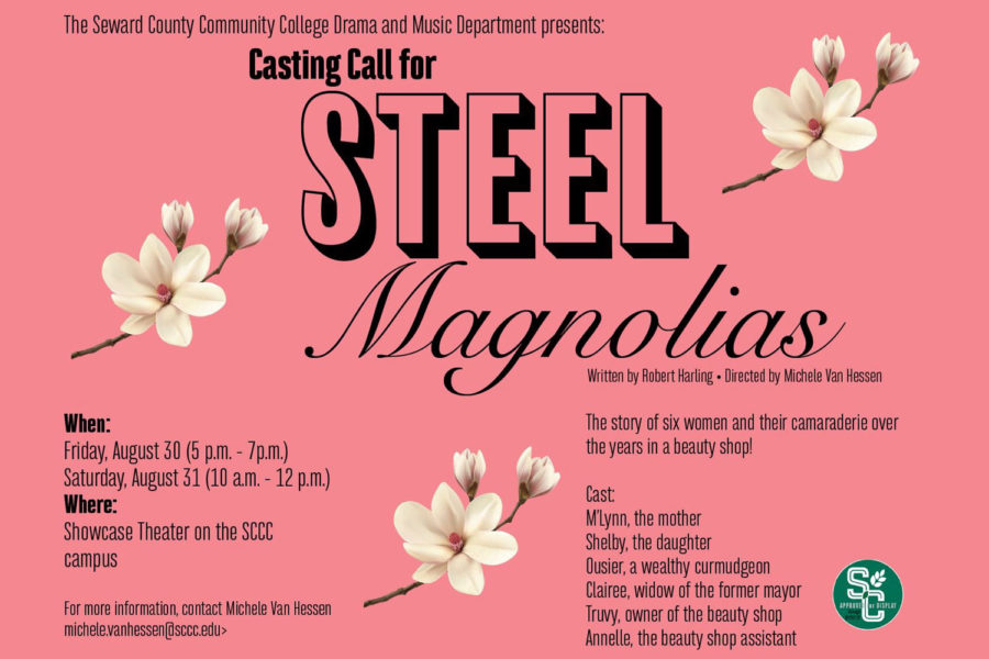 Casting call is on for the fall play, Steel Magnolias. Students and community members can try out this weekend.