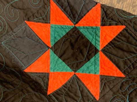 The scholarship auction features donated items like this quilt. All proceeds from the auction go toward student scholarships at Seward County Community College.