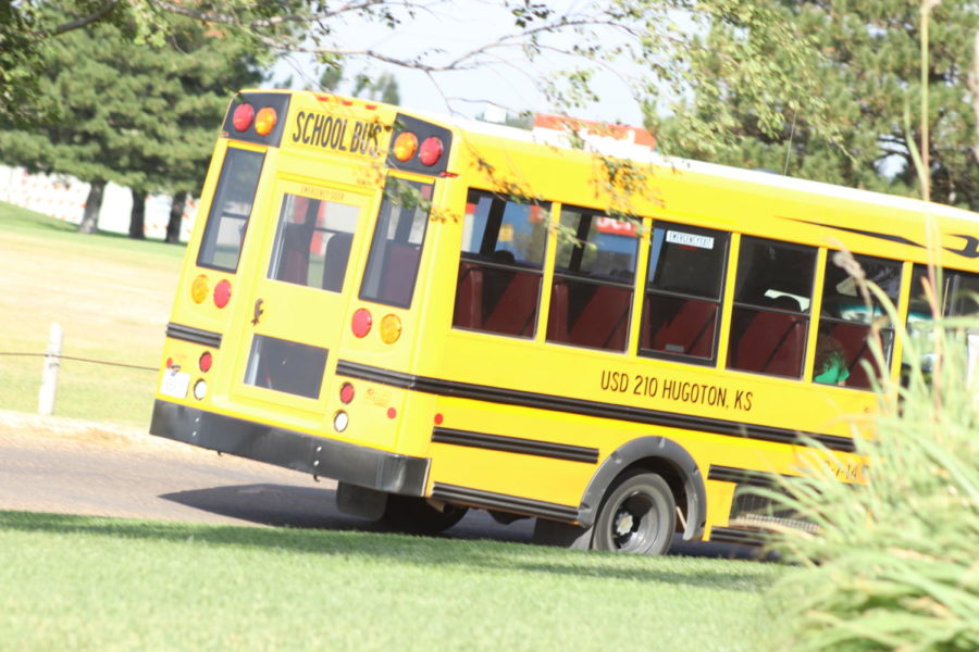 Hugoton High School transports high school students to Seward County Community College every morning for them to attend their concurrent classes on campus. 