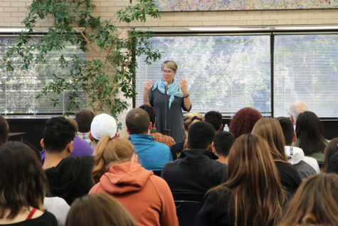 The Seward County Community College library and Humanities Kansas sponsored a Lunch In the Library event on Oct. 16. Professional story teller Priscilla Howe was invited to tell Brothers Grimm tales. These tales are not the fairy tales you see on the screen, but they were originally written with gore and unexpected twists.