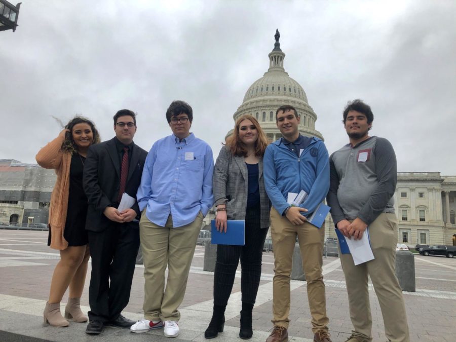 Crusader visited the capitol as part of their trip to Washington DC for the 2019 ACP/CMA National Collegiate conference. Monica Gonzalez, Calen Moore, Josh Swanson, Cheyenne Miller, Preston Burrows and Kris Liggett spent the morning touring the capitol and watching a senate vote.