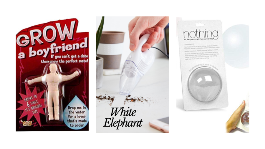 White Elephant gives an opportunity to have fun with a gift giving. There are some great gag gifts out there to entertain and help your gift be the hit of the party.