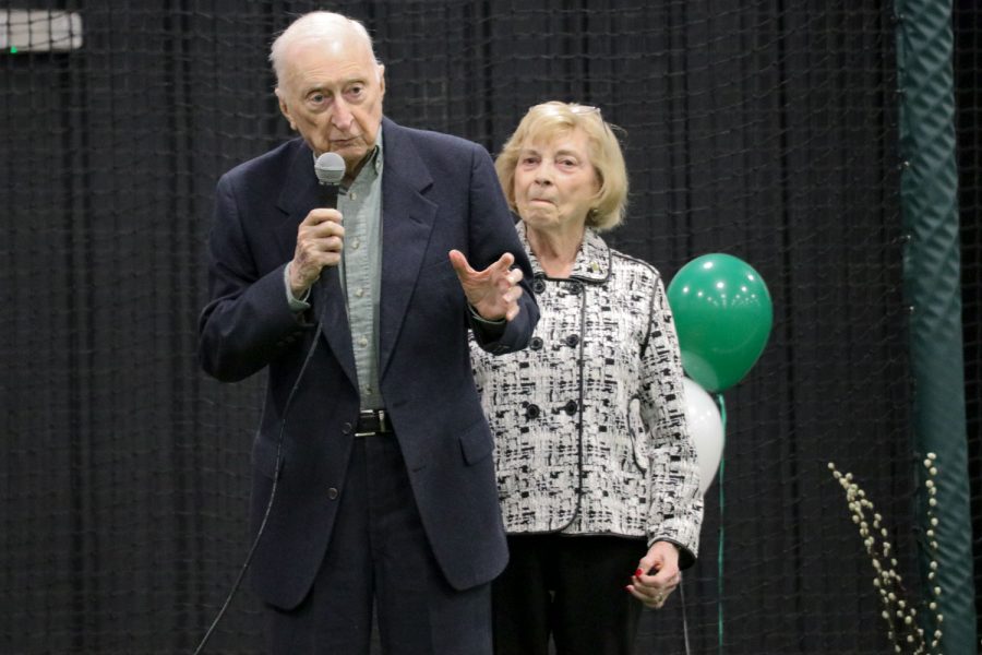 Gene Sharp & Jo Ann Sharp are the lead donors for the new indoor practice facility, The Sharp Family Champions Facility. 