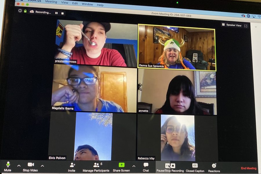 Crusader staff talks about stories during a virtual meeting this week. This is the new normal for most classes. Crusader News will continue providing students with news that is relevant to our community.
