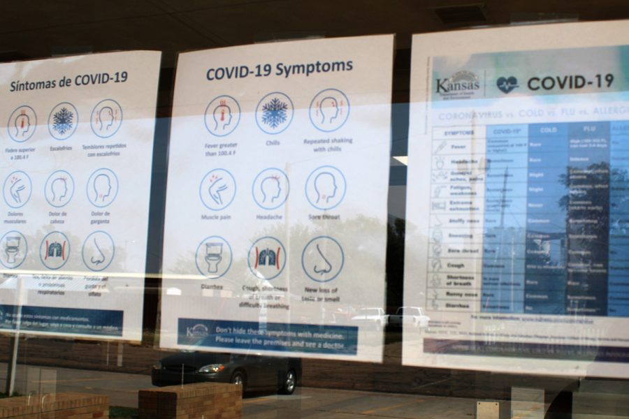 Students, staff and faculty are asked to report if they have any symptoms of COVID-19. The list of symptoms are posted all over campus and town.