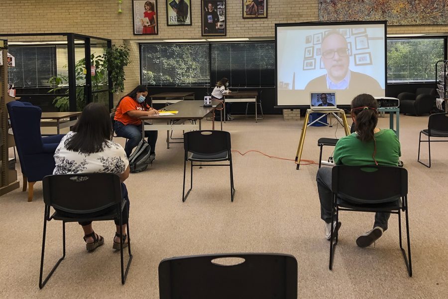 Richie Narvaez talked about how he got into writing during a Q/A held via zoom in the library. Before Richie became an english major he originally wanted to be the first Puerto Rican astronaut.