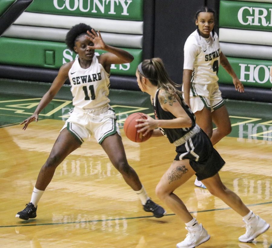 The Lady Saints remain  undefeated after winning against Coffeyville on Feb. 6 