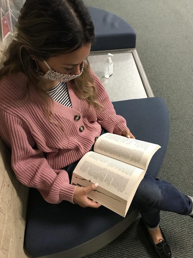 Andrea Espinoza, Education major enjoys reading for entertainment and relaxation. She hopes to one day write a childrens  book 