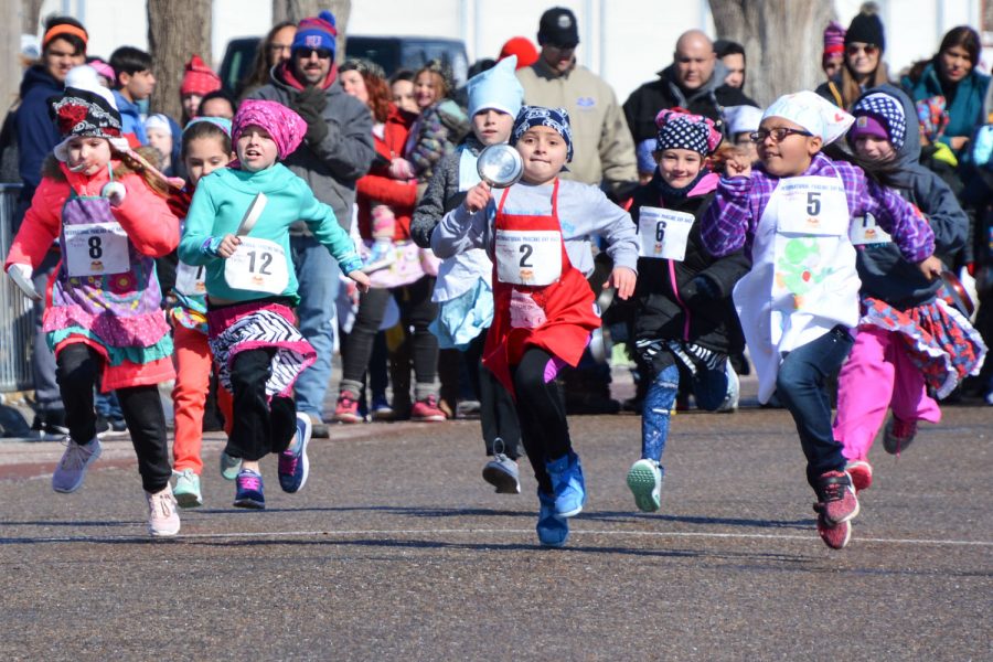 Races for Pancake Day include the entire family. Kids race before the main event – the women’s race. The main event is the event where Liberal competes against Olney, England for the fastest time each year.