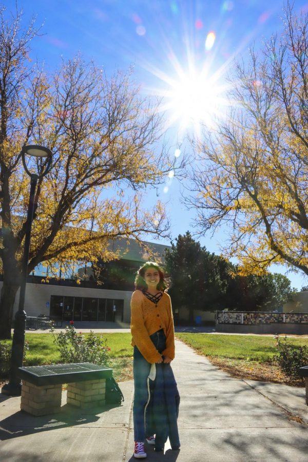 Aidaly Ramoz, freshman from Liberal, loves sweaters. She said she finds them cheap so she can switch them out and layer on top of basics like jeans. 