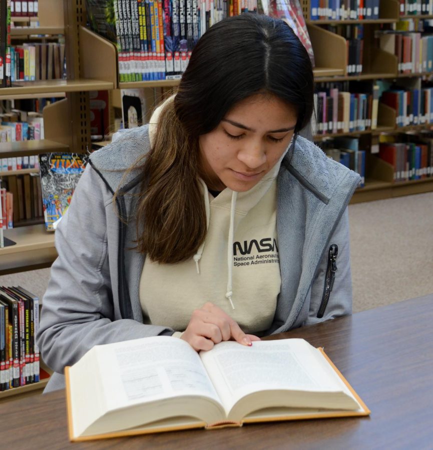 Sofia Martinez, a sophomore majoring in business administration technology, reads because it relieves her stress. Martinez’s favorite book is “I’m Not Ok. You’re Not Ok. But It’s Ok!” by Chris Padgett; this book was given to her as a gift.
