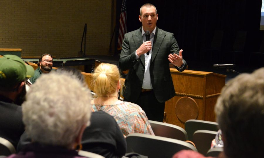Brad Bennett hosted a town hall meeting on March 24 to talk about the future of the campus and enrollment. Bennett has hopes that these meetings will continue, and will grow with more student and community involvement.