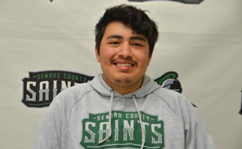 Helping as an athletic trainer, Alonzo Mendoza is a sophomore from Spearman, Texas. Mendoza is a pre-medical major because he wants to help as many athletes as he can.