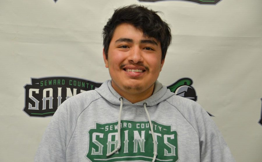 Helping+as+an+athletic+trainer%2C+Alonzo+Mendoza+is+a+sophomore+from+Spearman%2C+Texas.+Mendoza+is+a+pre-medical+major+because+he+wants+to+help+as+many+athletes+as+he+can.