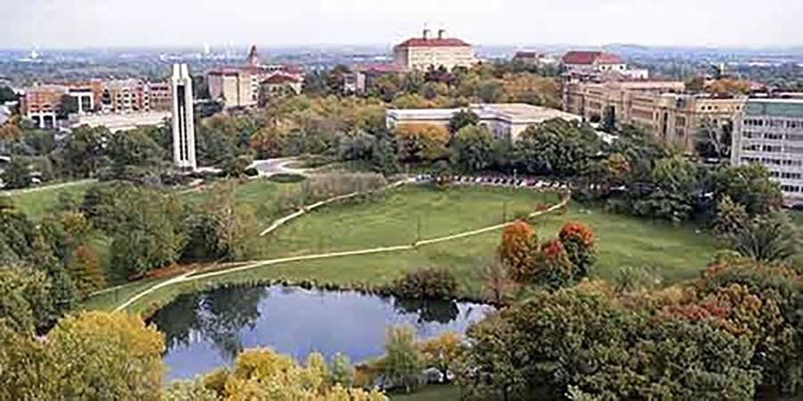 University of Kansas campus is located in the city Lawrence which is 40 miles away from Kansas City. Elyse Adamants, KU admissions counselor, notes that the location of the campus is the perfect spot in Lawrence for any needs a college student might have. 