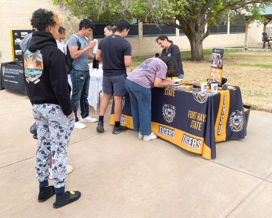 Fort Hays State University recruits with ice cream, info