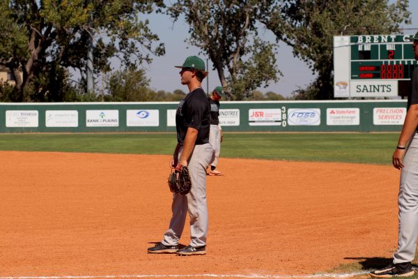 Sophomore Blaine Chancy stands on the red turf, eyes locked on the field as the game plays on. The former Frenship first baseman is now chasing big goals at SCCC as a business major and college ballplayer.
