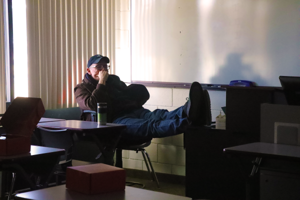 Kevin Gleason, the sponsor of the anime club who also teaches American National Government, World Civilization, and in the works of a new Introduction to Military History course