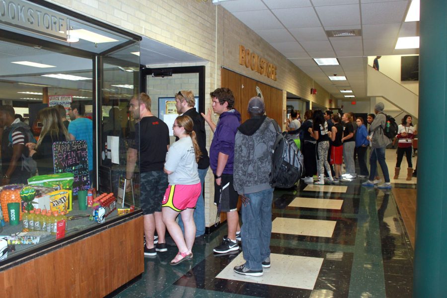 Students rush into the SCCC bookstore to hunt for eggs filled with numbers for special prizes like Beats by Dre, drones, candy, laptops, cups, etc. The SCCC bookstore hosted this Easter egg hunt for all students.