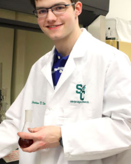 Koons says he became interested in pharmacy when he was in chemistry class his junior year. He currently works at the Walmart Pharmacy in Liberal, which has helped him gain an idea of what it is like to be a pharmacist.