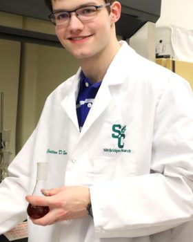 Koons says he became interested in pharmacy when he was in chemistry class his junior year. He currently works at the Walmart Pharmacy in Liberal, which has helped him gain an idea of what it is like to be a pharmacist.