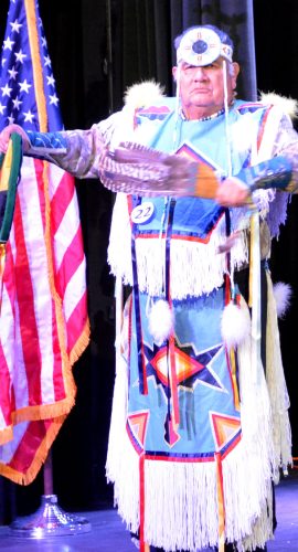 Louisiana Native and recent Liberal resident, Ken Dixon took First Place in 18 years old and older category. He was representing Regalia: American Indian Grass Dance.