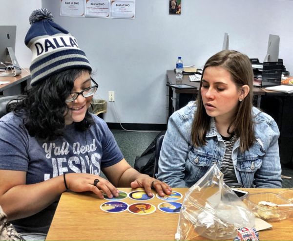 Maggie Ibarra teams up with Rebecca Irby to come up with the best well-ordered story. The two freshman are in their first semester as Crusader reporters.