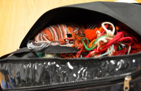 Piper carries a backpack just full of yarn to carry with her to class. Piper says that the hardest part of crocheting is finding the motivation to finish projects and to get yarn for her future projects considering it is so expensive now.